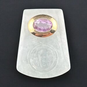 14k amethyst jade pendant